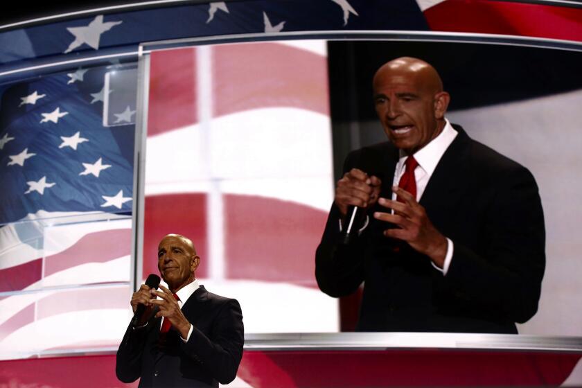 Brian van der Brug  Los Angeles Times TOM BARRACK chaired President Trump’s inaugural committee. He has enjoyed a direct line to Washington and beyond after years of doing favors and deals.