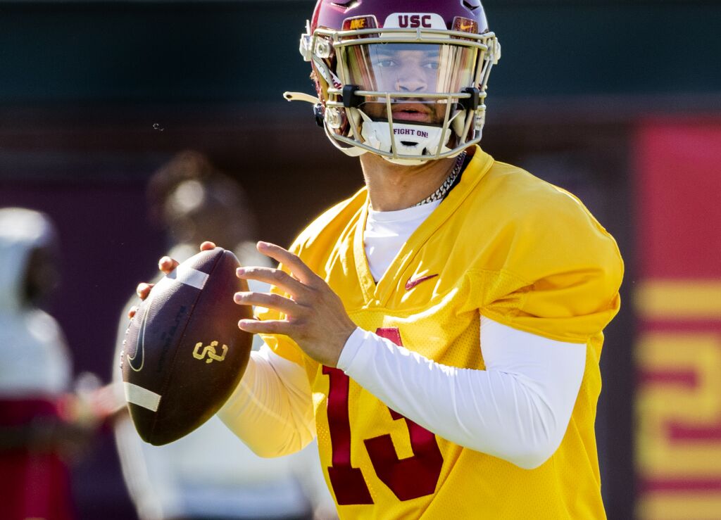 USC quarterback Caleb Williams starts spring practice strong Los