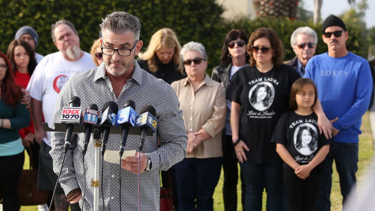 Paul Wilson, whose wife was killed in the 2011 Seal Beach salon shooting, discusses Scott Dekraai's guilty plea in Eisenhower Park in Seal Beach.