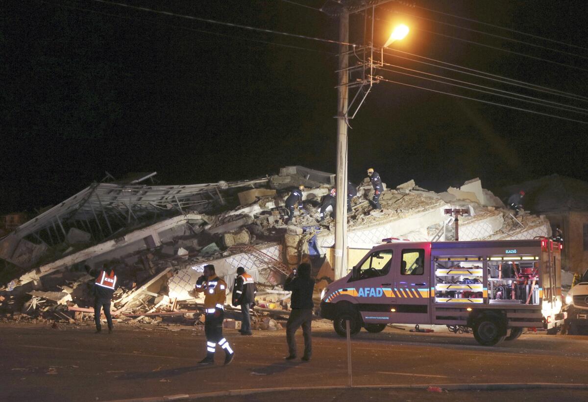 Earthquake in Turkey.