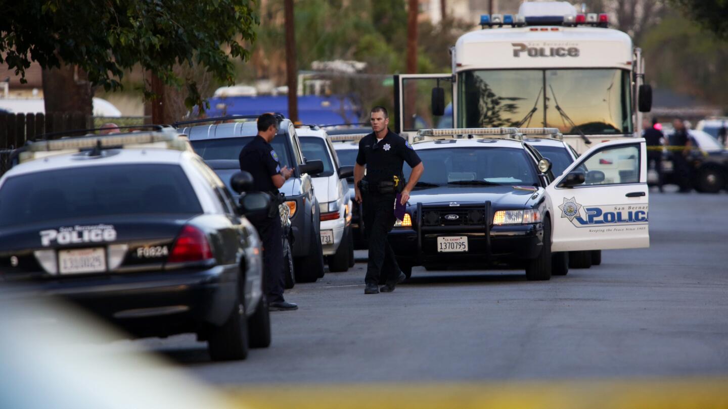 San Bernardino police officer shot