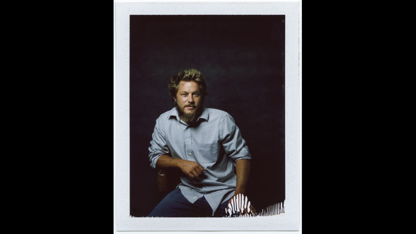 An instant print of actor Travis Fimmel, from the film "Lean on Pete.”