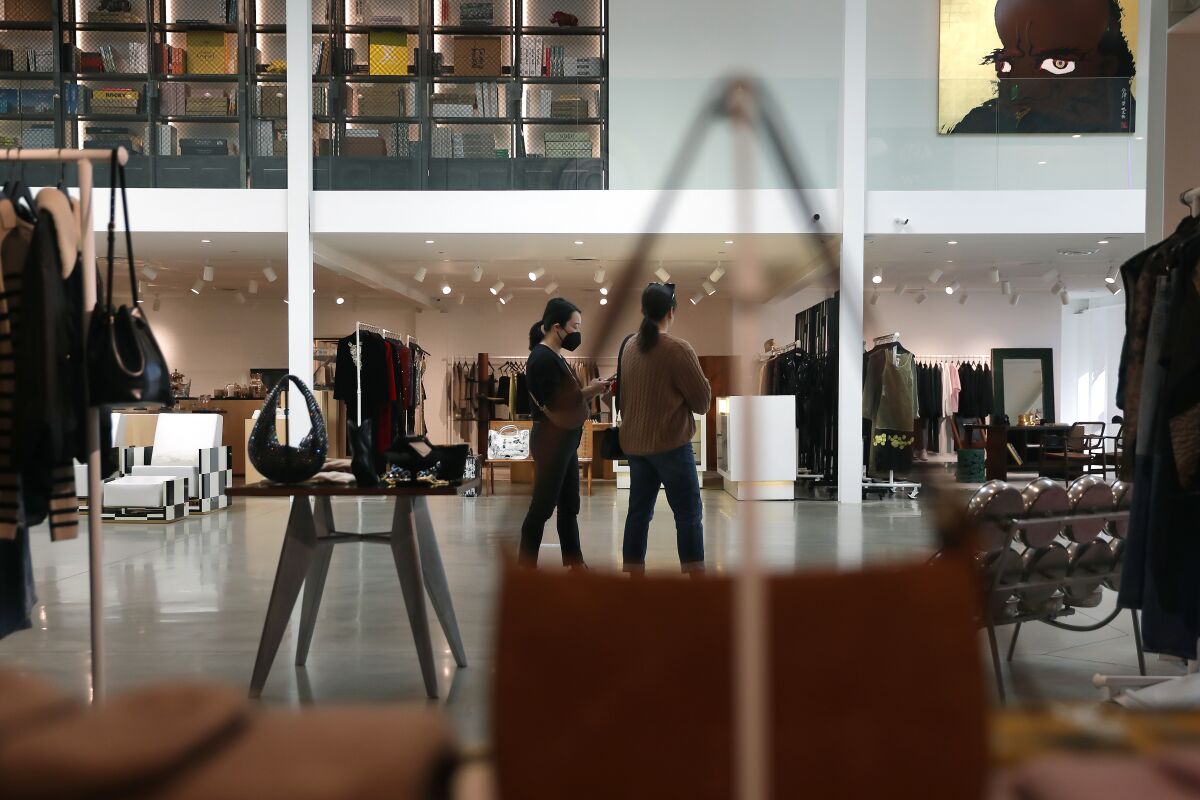 Shoppers browse at Just One Eye on Sycamore Avenue.