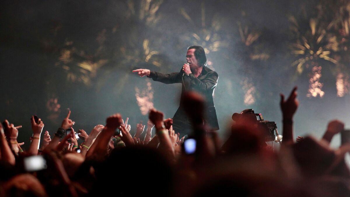 Nick Cave performs at Coachella in 2013.