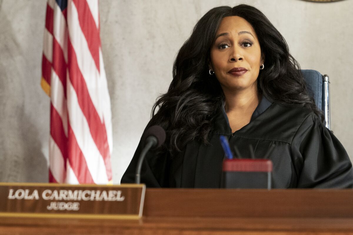 Simone Missick wears judge's robes and sits at the bench.