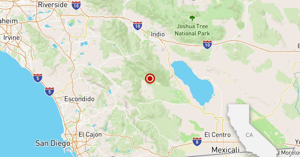 Earthquake: A 3.8 magnitude earthquake shakes about 20 miles from Coachella