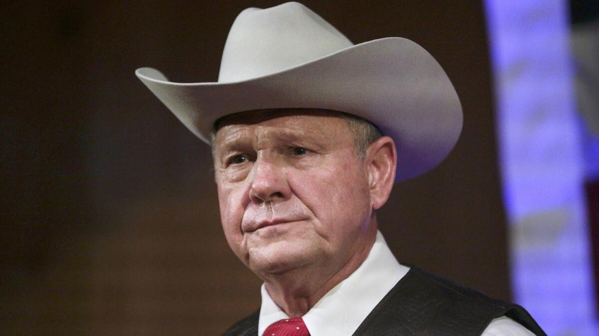 Former Alabama Chief Justice and U.S. Senate candidate Roy Moore says he's “suffered extreme emotional distress” by being “falsely portrayed, mocked and defamed as a sex offender and pedophile.”