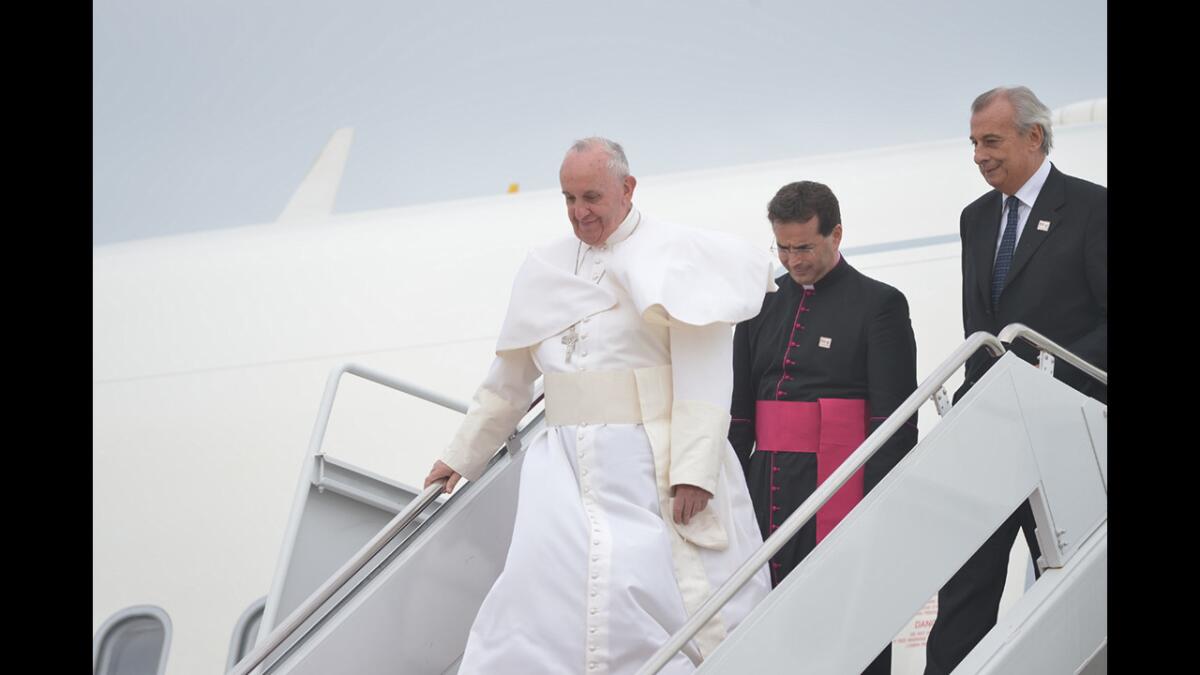 Pope Francis arrives Tuesday at Joint Base Andrews in Maryland for the start of a six-day visit to the United States.