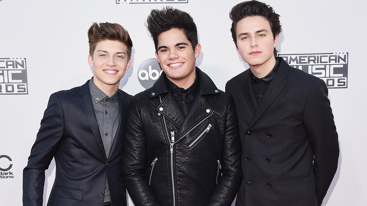 Ricky Garcia, left, Emery Kelly and Liam Attridge of Forever in Your Mind
