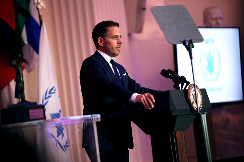 Hunter Biden, shown speaking in Washington in 2016, has admitted he made a mistake by getting embroiled in the "swamp" of corrupt Ukraine. That's an understatement.