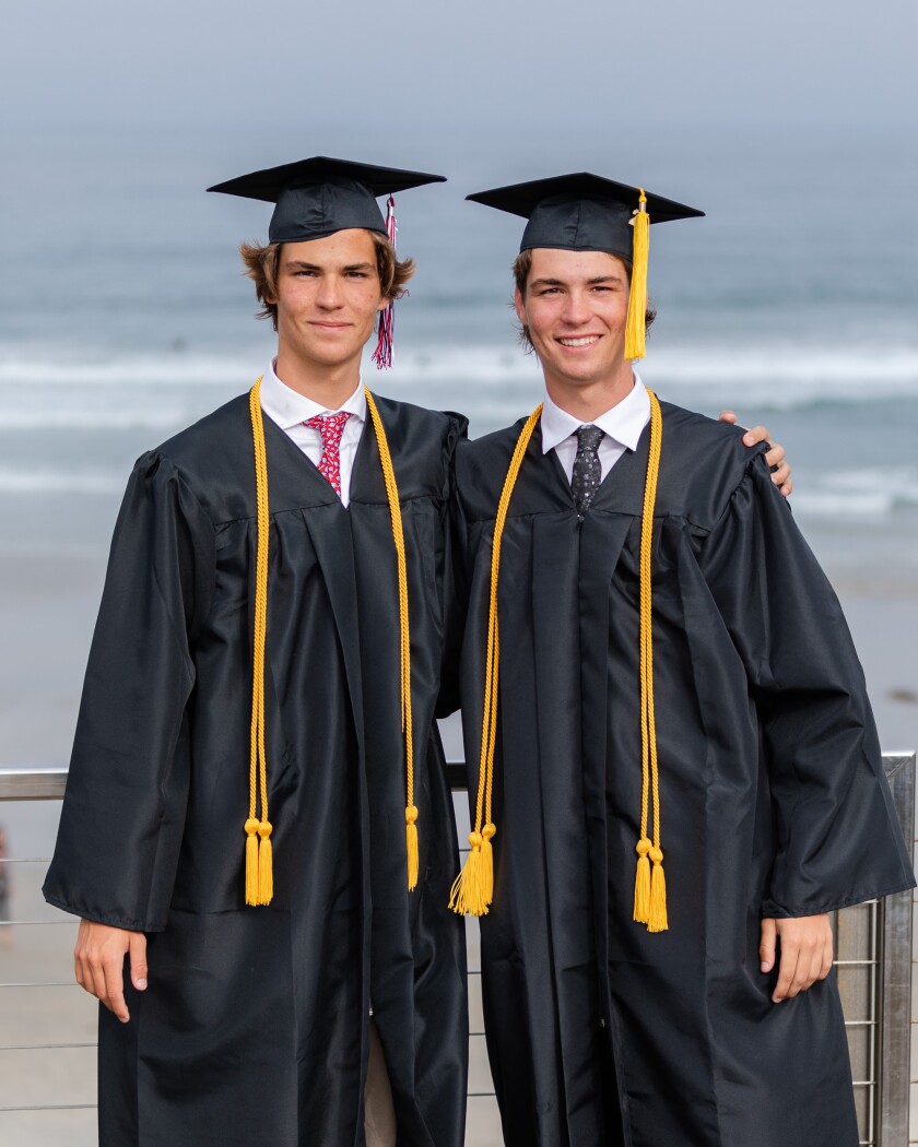Cole (left) and Croix Black are twins and La Jolla High graduates who are off to Yale University on identical scholarships.