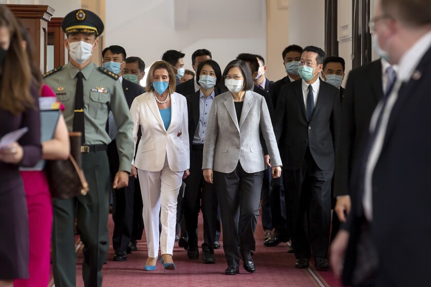 House Speaker Nancy Pelosi and Taiwanese President Tsai Ing-wen