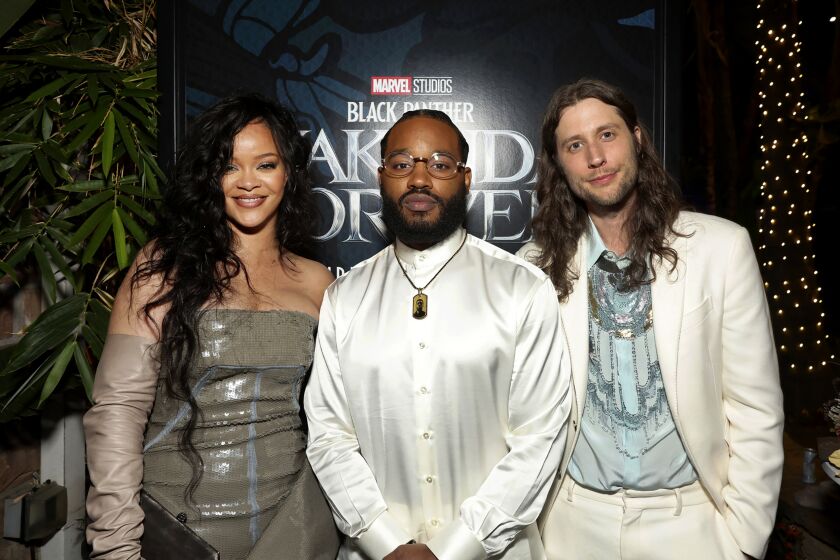 Rihanna, "Wakanda Forever" director Ryan Coogler and composer Ludwig Goransson