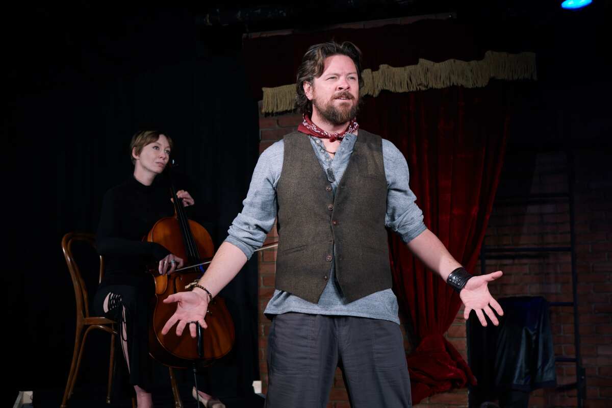 Amanda Schaar and Richard Baird star in "An Iliad."