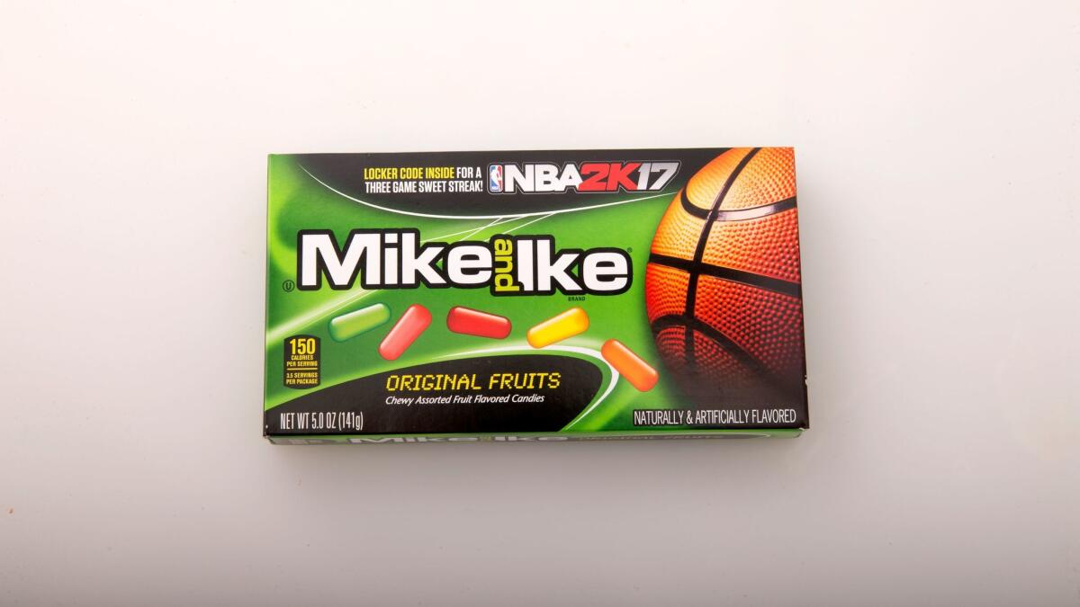 LOS ANGELES, CALIF. -- THURSDAY, JUNE 1, 2017: Detail of Mike and Ike candy at the Los Angeles Times studio in Los Angeles, Calif., on June 1, 2017. (Allen J. Schaben / Los Angeles Times)