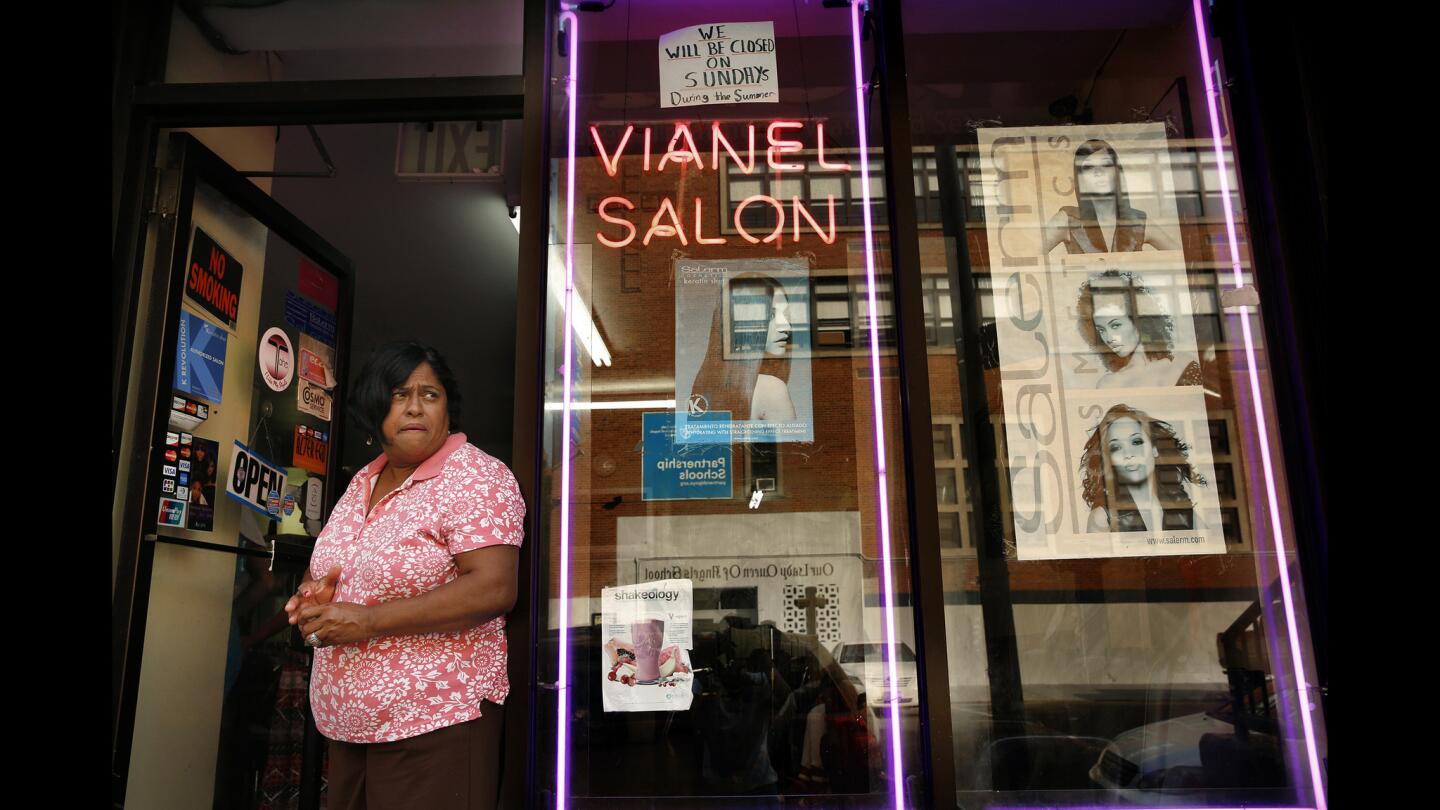 Amparo Duarte’s daughter owns Vianel Beauty Salon in New York City's East Harlem neighborhood. On the day of Pope Francis’ visit to a school across the street, Duarte will host a party for friends and relatives who want to get a glimpse of the pontiff.