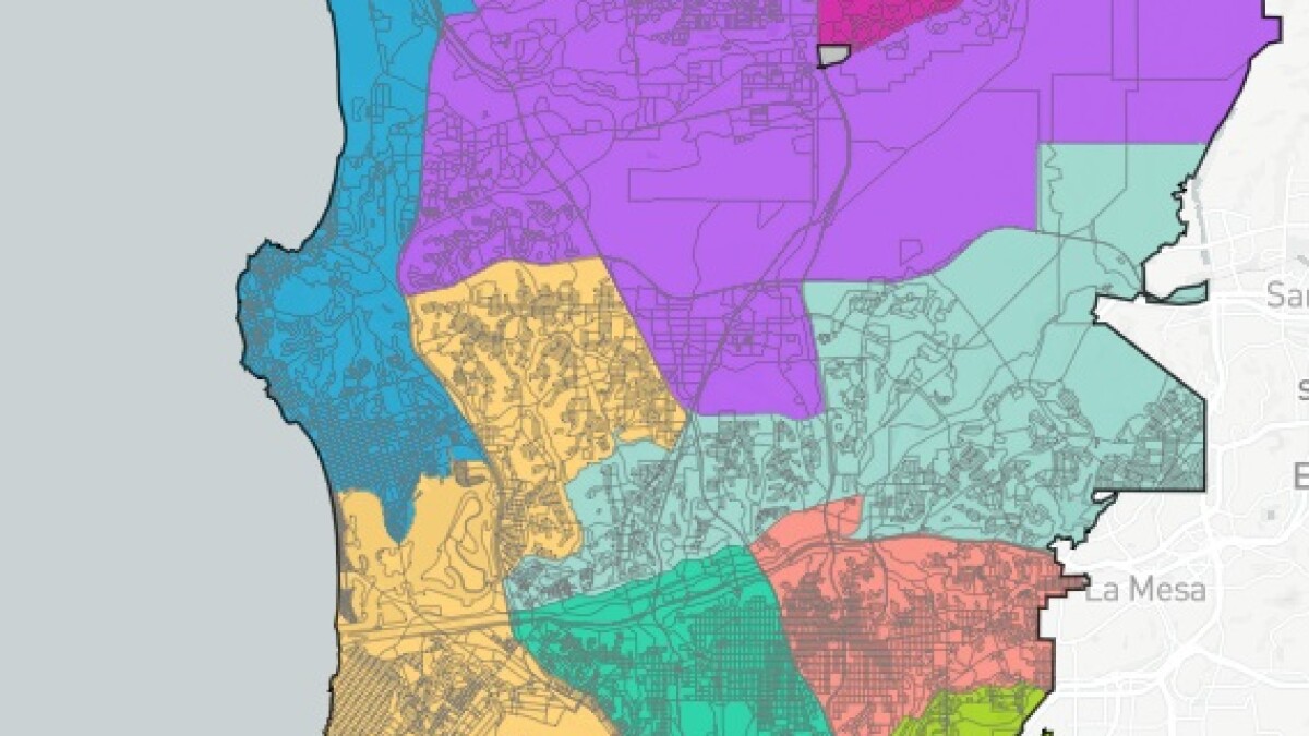 San Diego City Boundary Map San Diego Commission Making Last Adjustments To City Council District  Boundaries Before Final Vote - Del Mar Times