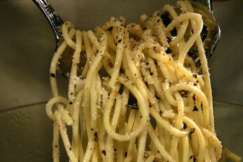 Recipe: Spaghetti with black pepper and pecorino.
