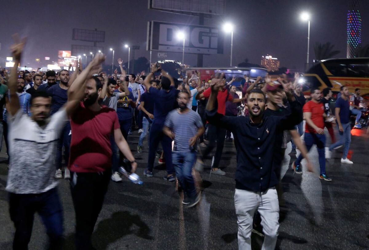 Protesters in Cairo