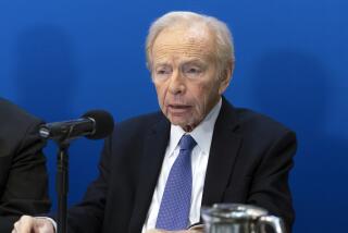 FILE - No Labels Founding Chairman and former Sen. Joe Lieberman speaks in Washington on Jan. 18, 2024. Lieberman, who nearly won the vice presidency on the Democratic ticket with Al Gore in the disputed 2000 election and who almost became Republican John McCain's running mate eight years later, has died Wednesday, March 27, according to a statement issued by his family. He was 82. (AP Photo/Jose Luis Magana, File)