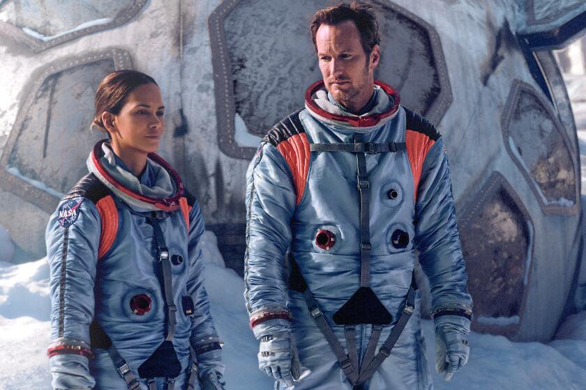 Halle Berry and Patrick Wilson in "Moonfall."