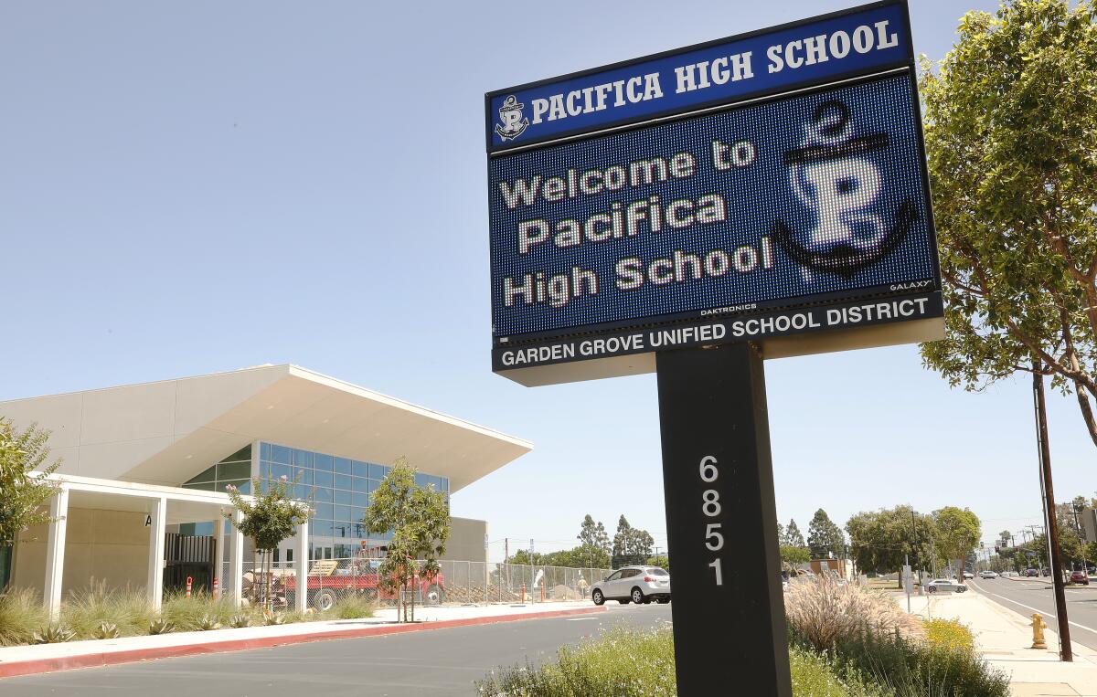 Schools in Orange County like Pacifica High School could reopen for in-person learning