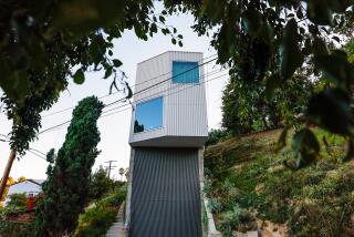 Los Angeles, CA, Wednesday, November 1, 2023 - Simon Storey of Anonymous Architects has become the go-to for impossibly constrained, vertical lots in L.A. He and his wife, Jen Holmes, built his own imaginative skinny house on an unwieldy lot. (Robert Gauthier/Los Angeles Times)