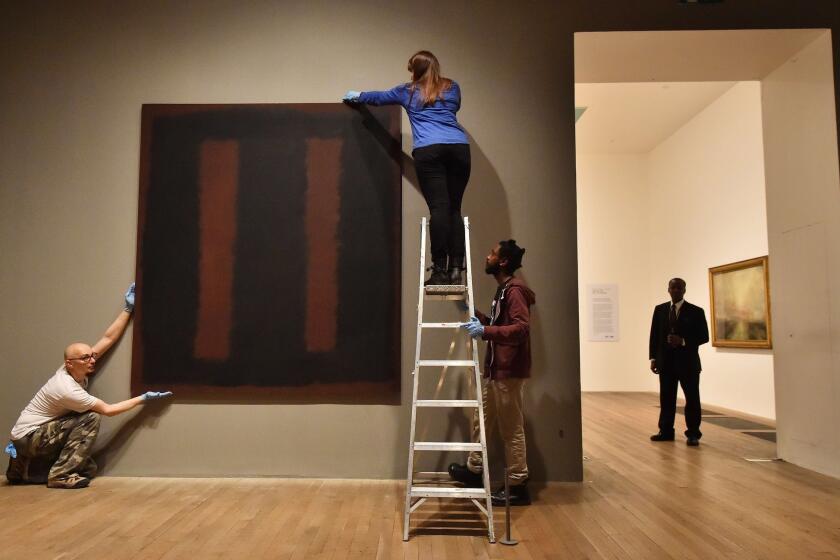 Mark Rothko's "Black on Maroon" (1958) at the Tate Modern in London.