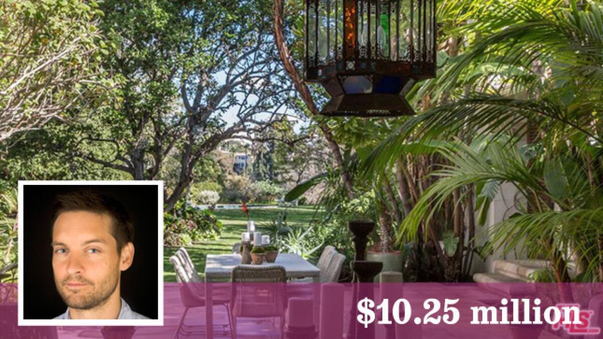 Tobey Maguire has put the Brentwood home he bought last year from Ricki Lake up for sale.