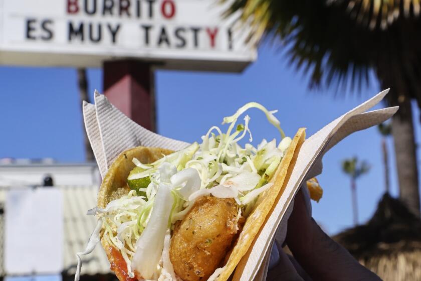 San Diego, CA - February 16: A Fish taco at the original Rubio's (Pacific Beach) on Wednesday, Feb. 16, 2022 in San Diego, CA. (Eduardo Contreras / The San Diego Union-Tribune)