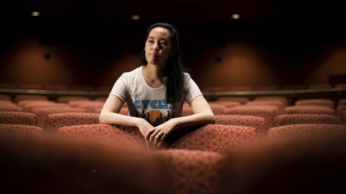 Lauren Yee, photographed at South Coast Repertory, where her play "Cambodian Rock Band" premieres. The playwright's work has been, or soon will be, on stages in L.A., Chicago, Denver and Minneapolis.