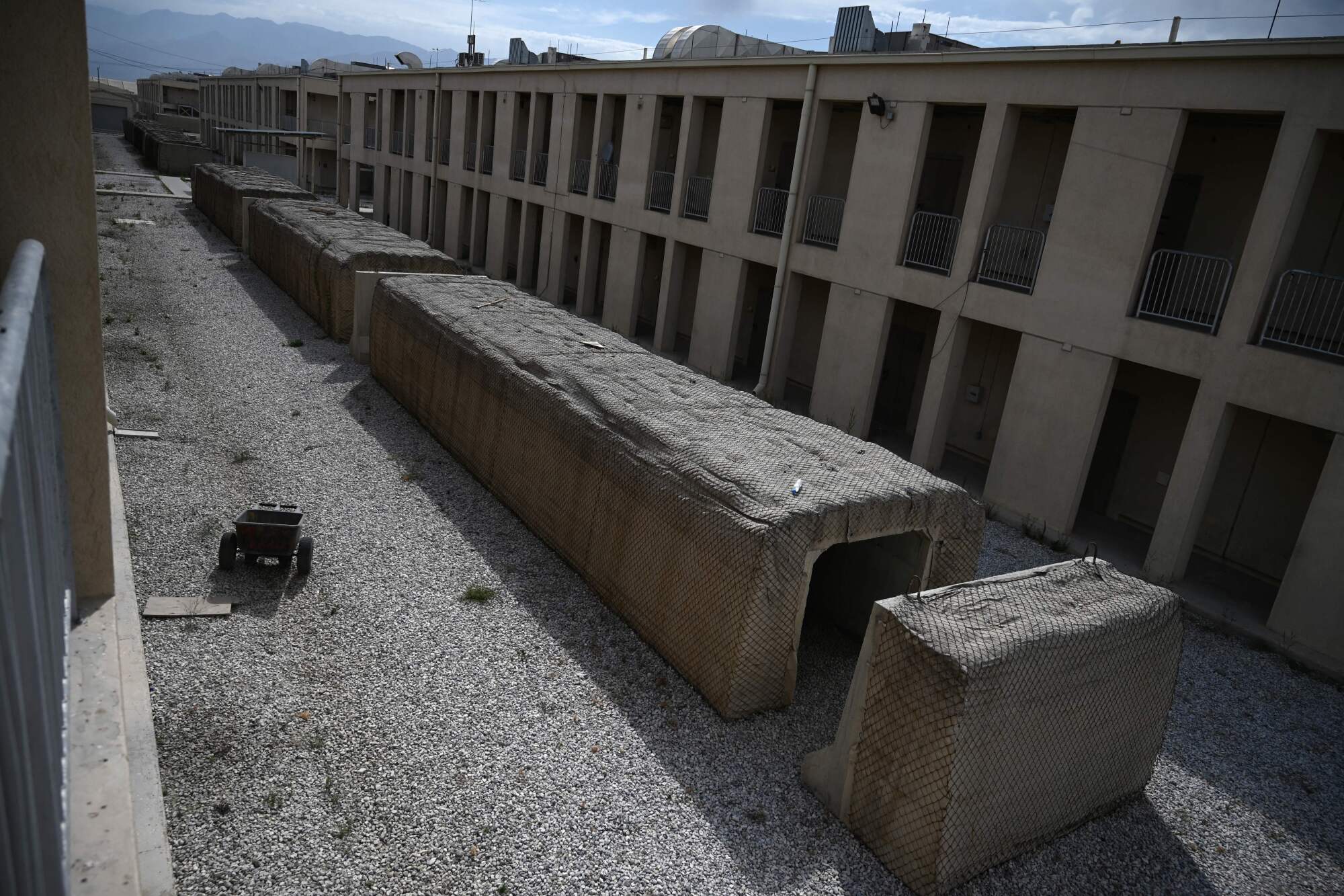 Safety bunkers inside the Bagram air base.