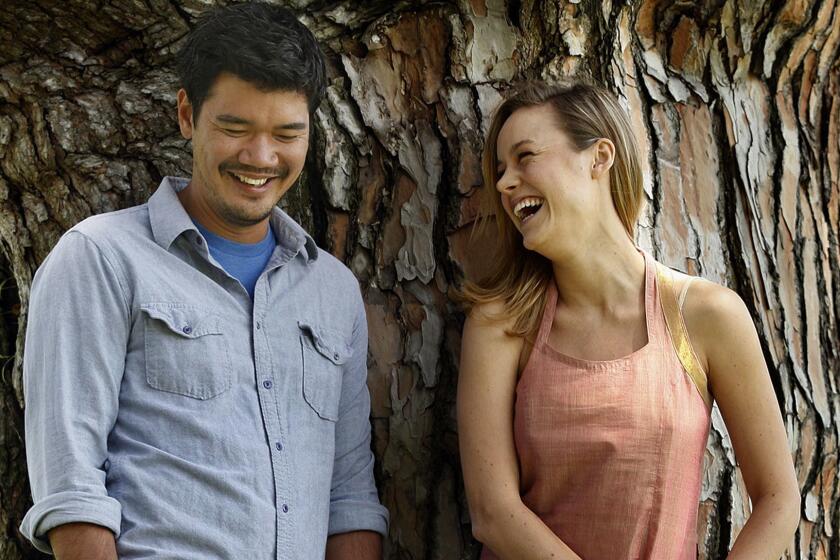 BEVERLY HILLS, CALIF - JUNE 13, 2013: Writer-director Destin Daniel Cretin (left) and actress Brie Larson (right) are photographed in Beverly Hills on June 13, 2013. They are part of the film, "Short Term 12," which is a small-scale, emotionally specific drama from writer-director Cretin with a breakout lead performance by Larson. The film follows a young woman who works as a supervisor at a group home for troubled youth. (Gary Friedman/Los Angeles Times)
