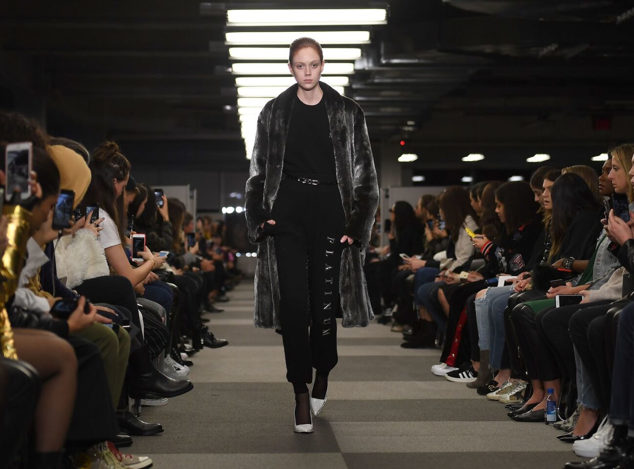 A look from Alexander Wang's fall/winter 2018 runway collection presented on Saturday during New York Fashion Week.