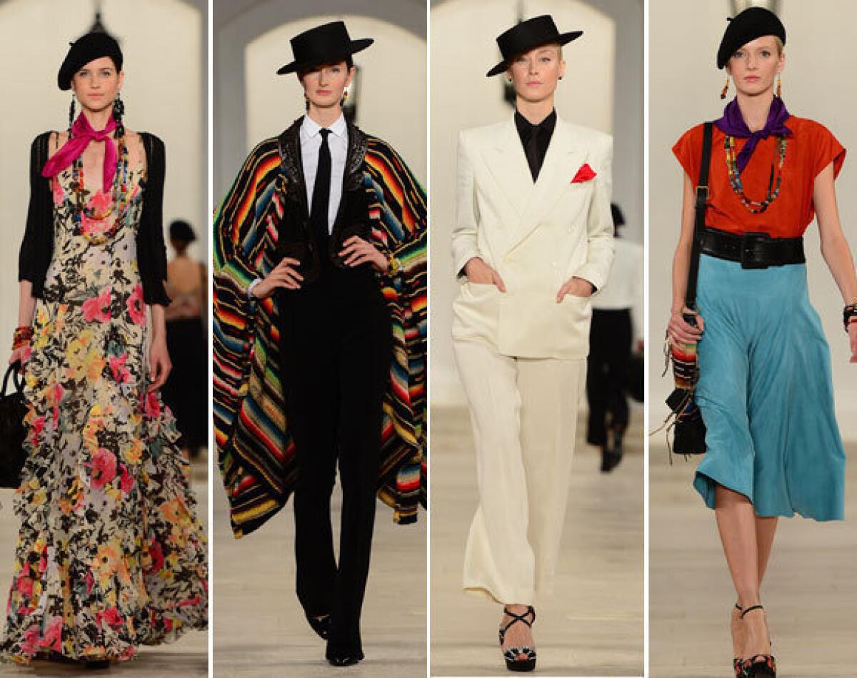 Looks from the Ralph Lauren spring - summer 2013 collection shown during New York Fashion Week.