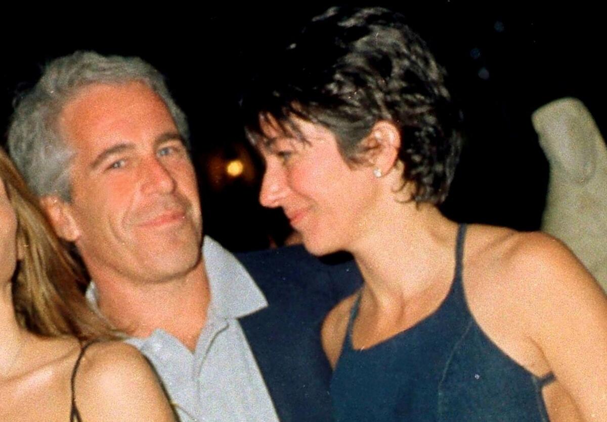 Jeffrey Epstein and Ghislaine Maxwell at Mar-a-Lago in 2000.