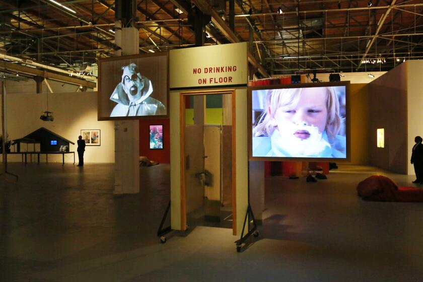 The sprawling retrospective of the late L.A. artist, at MOCA's Geffen Contemporary, includes part of his "Day Is Done" series. The installation features theatrical stage sets activated by video projection.