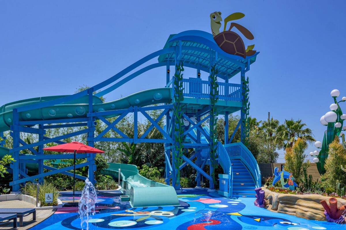 Guests staying at Disney's Paradise Pier Hotel can enjoy a Finding Nemo themed water play area beginning on Thursday.