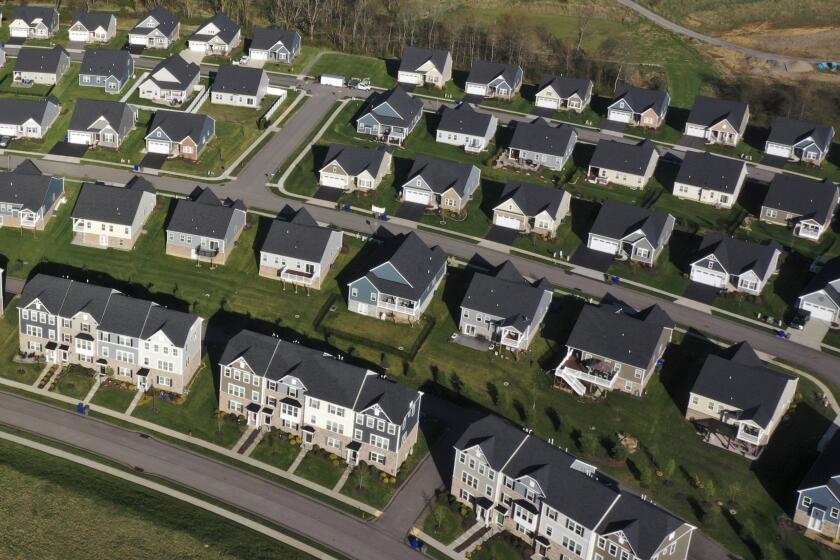 New Homes dot the landscape in Middlesex Township, Pa., on Thursday, Apr. 19, 2023. On Thursday, Freddie Mac reports on this week's average U.S. mortgage rates. (AP Photo/Gene J. Puskar)