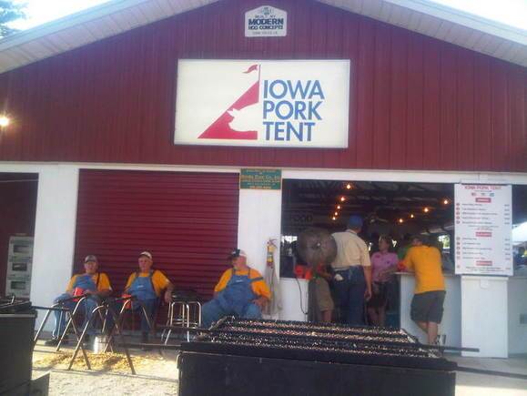 The Iowa Pork Tent -- a regular stop for the Republican candidates at the Iowa State Fair.