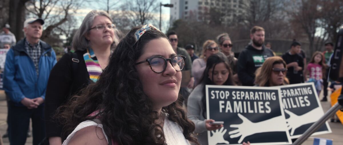 Stefania Artega, a young activist and immigrant from El Salvador, in Netflix's "Immigration Nation."