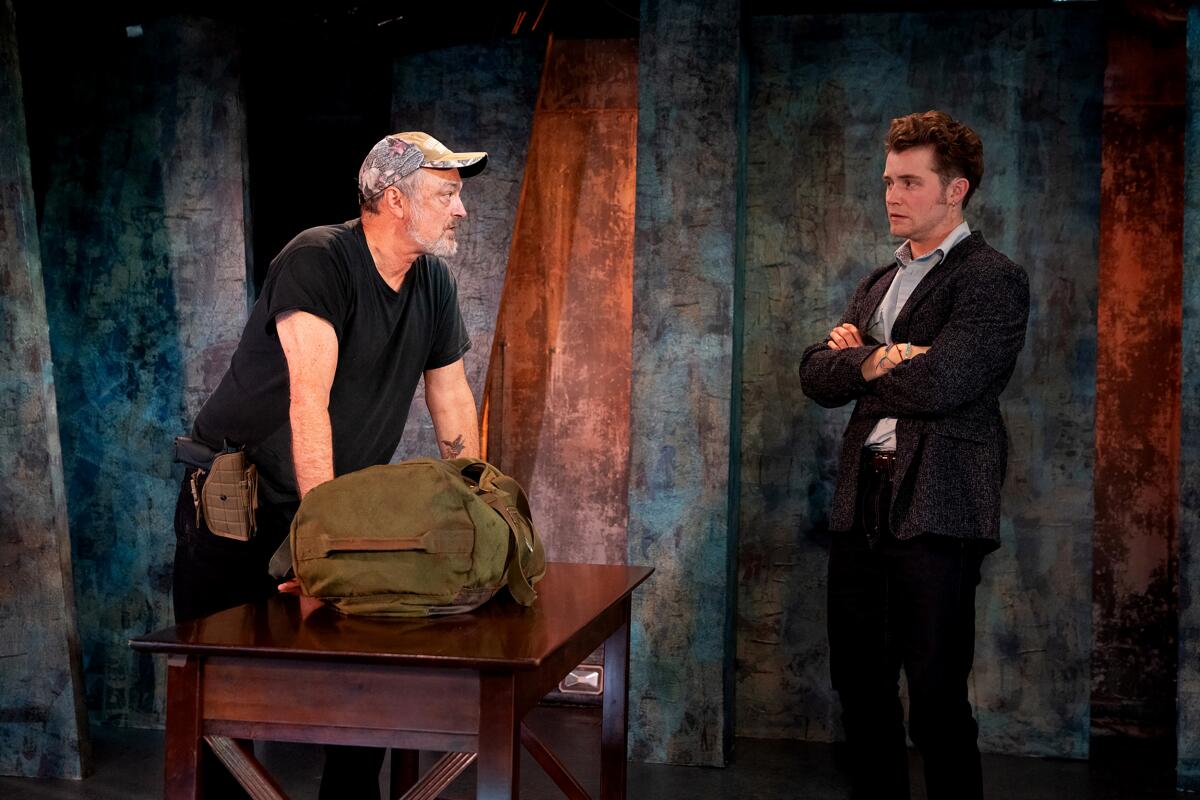 Ron Bottitta, left, and Patrick Keleher in "Fatherland" at the Fountain Theatre.