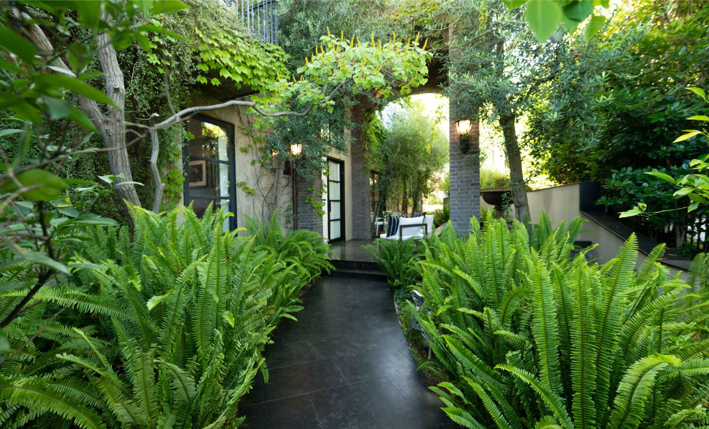 The courtyard.