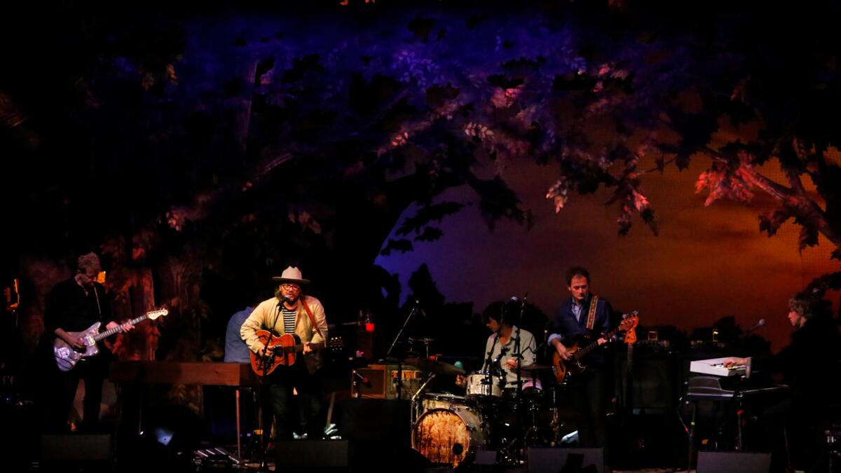 Wilco had a woodsy feel to its set at the Theatre at the Ace Hotel.