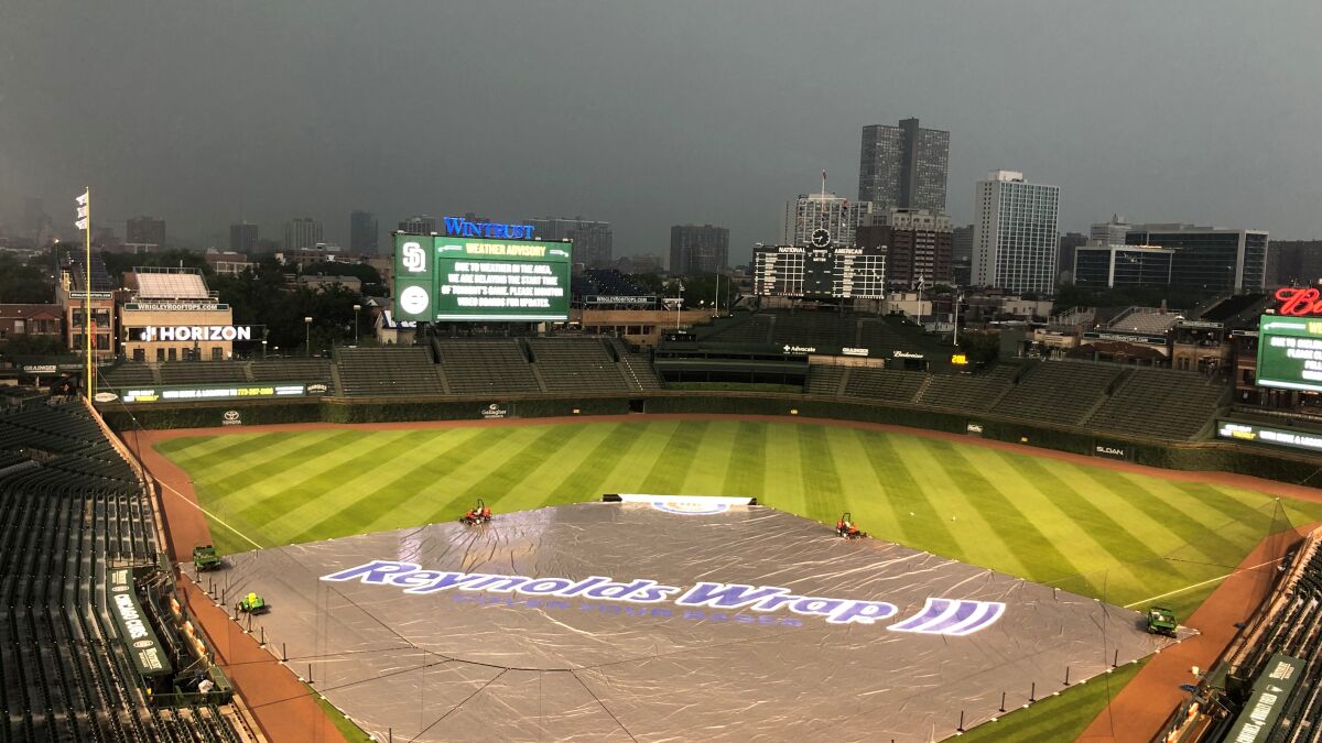 Padres pregame: Padres, Cubs delayed due to tornado in Chicago - The San  Diego Union-Tribune