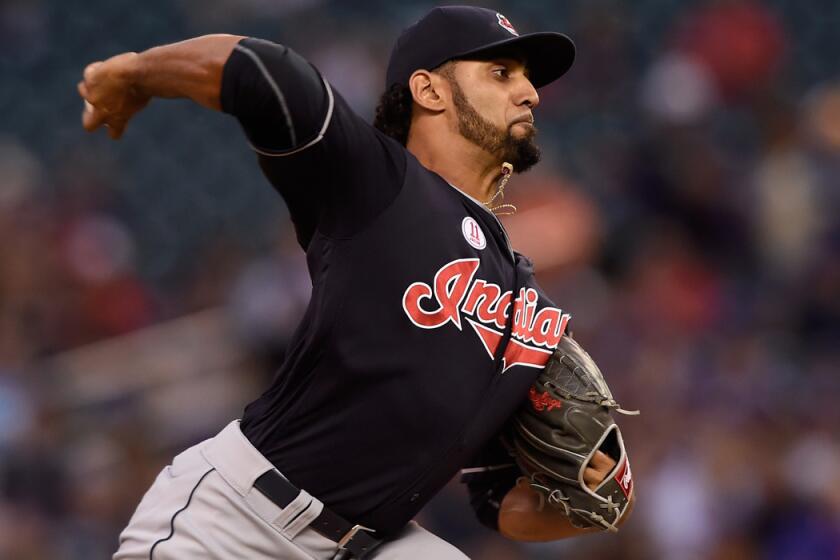 Cleveland Indians pitcher Danny Salazar delivers a pitch against the Minnesota Twins during the first inning Friday.