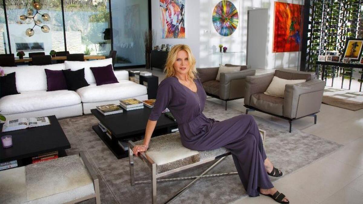 Actress Veronica Ferres in her Beverly Hills living room.