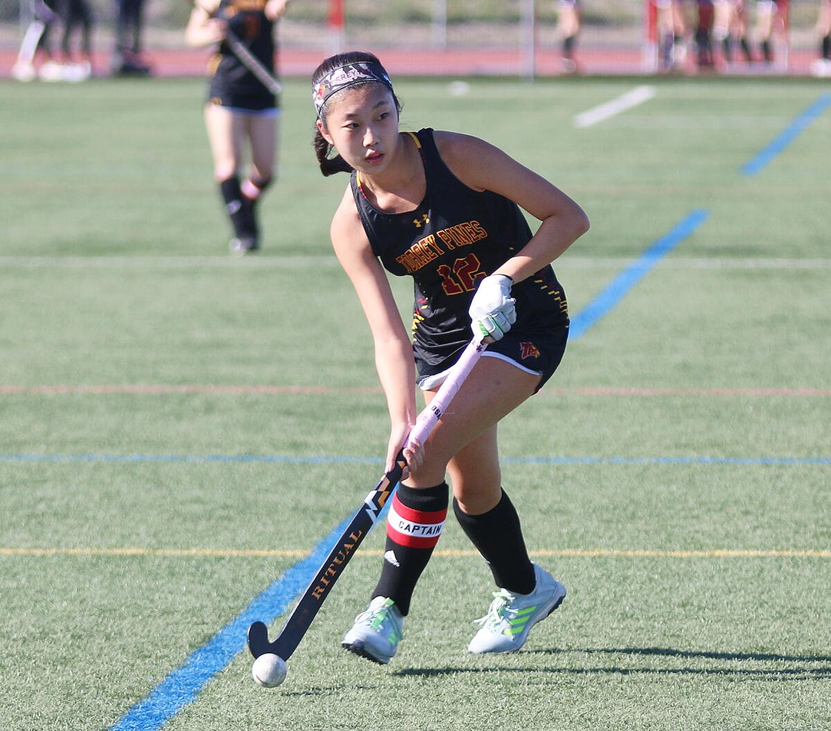Senior Faith Choe scored two goals against CCA to increase her team-leading total to 11.
