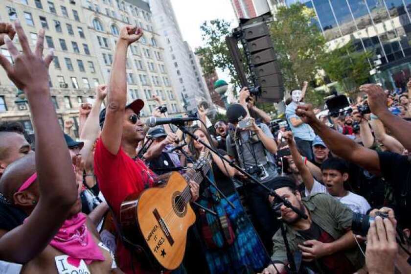 Political activist Tom Morello is releasing a new Occupy movement-inspired song 'We Are the 99%'