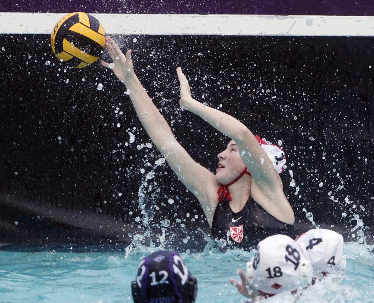 Flintridge Sacred Heart Academy's Ellie Lund, pictured in May, added 52 assists for the Tologs in their defeat of Harvard-Westlake on Monday.